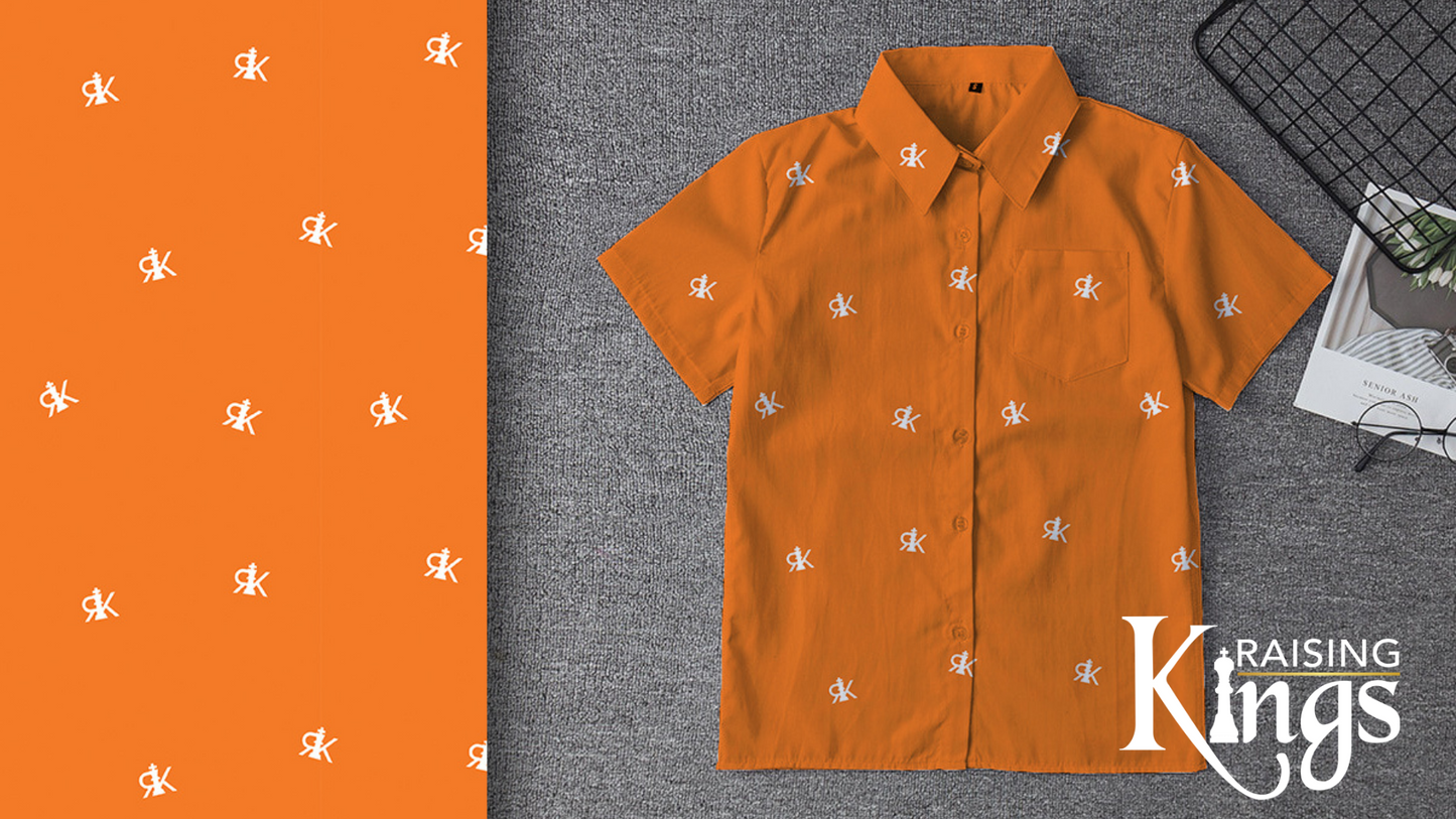 RK Orange Button-Down