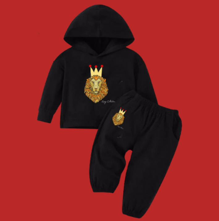 Lion Print Sweatsuit - Youth